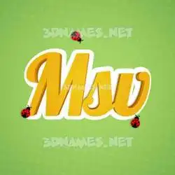 msv in Ladybugs style - 3D name wallpaper