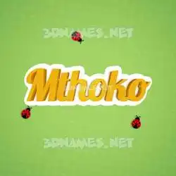mthoko in Ladybugs style - 3D name wallpaper