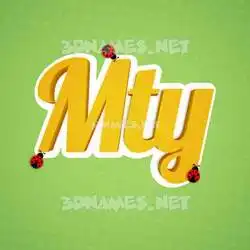 mty in Ladybugs style - 3D name wallpaper