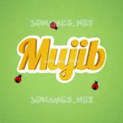 mujib in Ladybugs style - 3D name wallpaper
