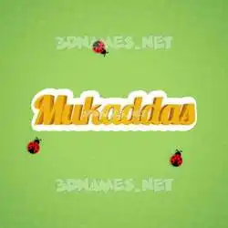 mukaddas in Ladybugs style - 3D name wallpaper