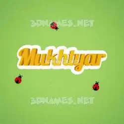 mukhtyar in Ladybugs style - 3D name wallpaper