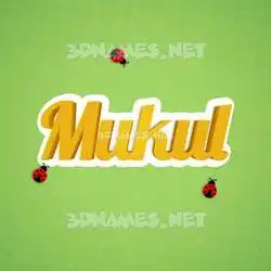 mukul in Ladybugs style - 3D name wallpaper