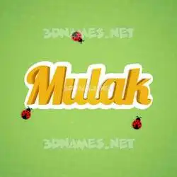 mulak in Ladybugs style - 3D name wallpaper