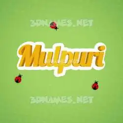 mulpuri in Ladybugs style - 3D name wallpaper