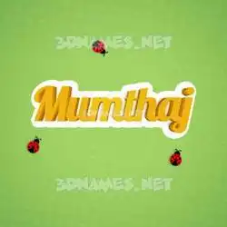 mumthaj in Ladybugs style - 3D name wallpaper