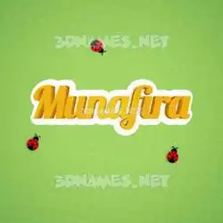 munafira in Ladybugs style - 3D name wallpaper