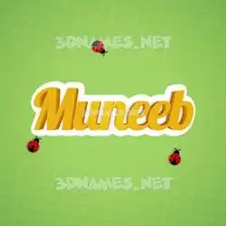 muneeb in Ladybugs style - 3D name wallpaper
