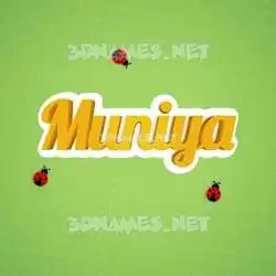 muniya in Ladybugs style - 3D name wallpaper