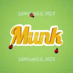 munk in Ladybugs style - 3D name wallpaper