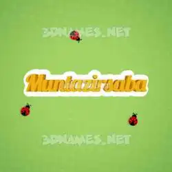 muntazirsaba in Ladybugs style - 3D name wallpaper