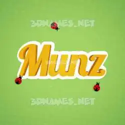 munz in Ladybugs style - 3D name wallpaper