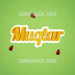 muqtar in Ladybugs style - 3D name wallpaper