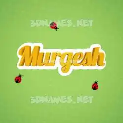 murgesh in Ladybugs style - 3D name wallpaper
