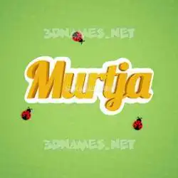 murtja in Ladybugs style - 3D name wallpaper