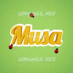 musa in Ladybugs style - 3D name wallpaper