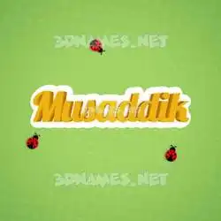 musaddik in Ladybugs style - 3D name wallpaper