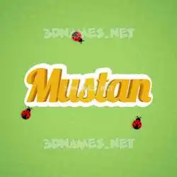 mustan in Ladybugs style - 3D name wallpaper