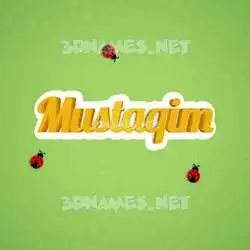 mustaqim in Ladybugs style - 3D name wallpaper