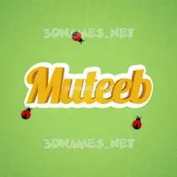 muteeb in Ladybugs style - 3D name wallpaper