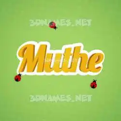 muthe in Ladybugs style - 3D name wallpaper
