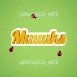 muuuks in Ladybugs style - 3D name wallpaper