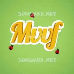mvvf in Ladybugs style - 3D name wallpaper