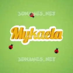 mykaela in Ladybugs style - 3D name wallpaper