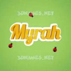 myrah in Ladybugs style - 3D name wallpaper