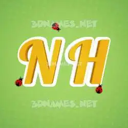 n h in Ladybugs style - 3D name wallpaper