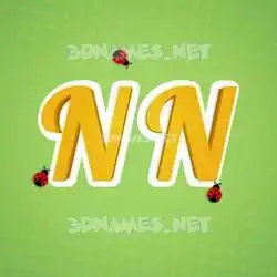 n n in Ladybugs style - 3D name wallpaper