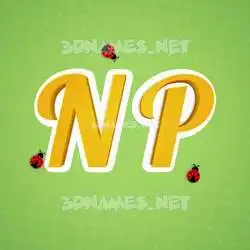 n p in Ladybugs style - 3D name wallpaper