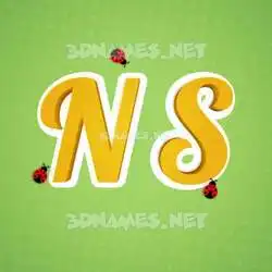 n s in Ladybugs style - 3D name wallpaper