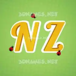 n z in Ladybugs style - 3D name wallpaper