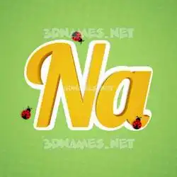 na in Ladybugs style - 3D name wallpaper
