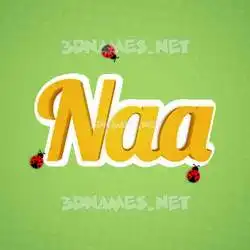 naa in Ladybugs style - 3D name wallpaper