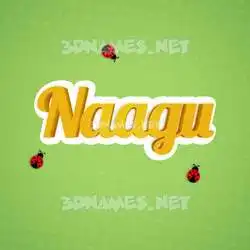 naagu in Ladybugs style - 3D name wallpaper