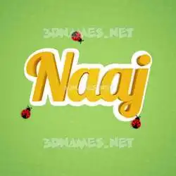 naaj in Ladybugs style - 3D name wallpaper