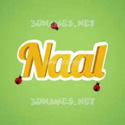 naal in Ladybugs style - 3D name wallpaper