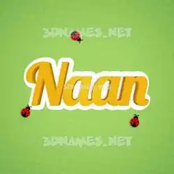 naan in Ladybugs style - 3D name wallpaper