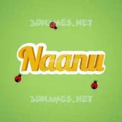 naanu in Ladybugs style - 3D name wallpaper