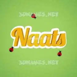 naats in Ladybugs style - 3D name wallpaper
