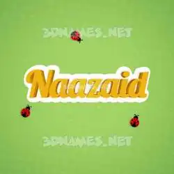 naazaid in Ladybugs style - 3D name wallpaper