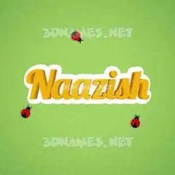 naazish in Ladybugs style - 3D name wallpaper