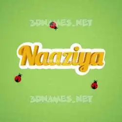 naaziya in Ladybugs style - 3D name wallpaper