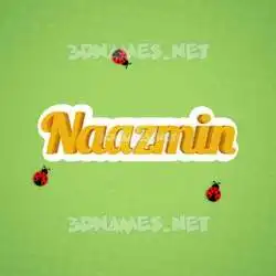 naazmin in Ladybugs style - 3D name wallpaper