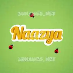 naazya in Ladybugs style - 3D name wallpaper