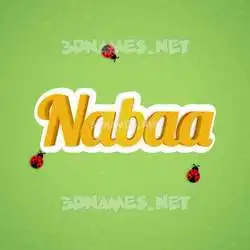 nabaa in Ladybugs style - 3D name wallpaper