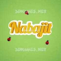 nabajit in Ladybugs style - 3D name wallpaper