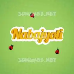 nabajyoti in Ladybugs style - 3D name wallpaper